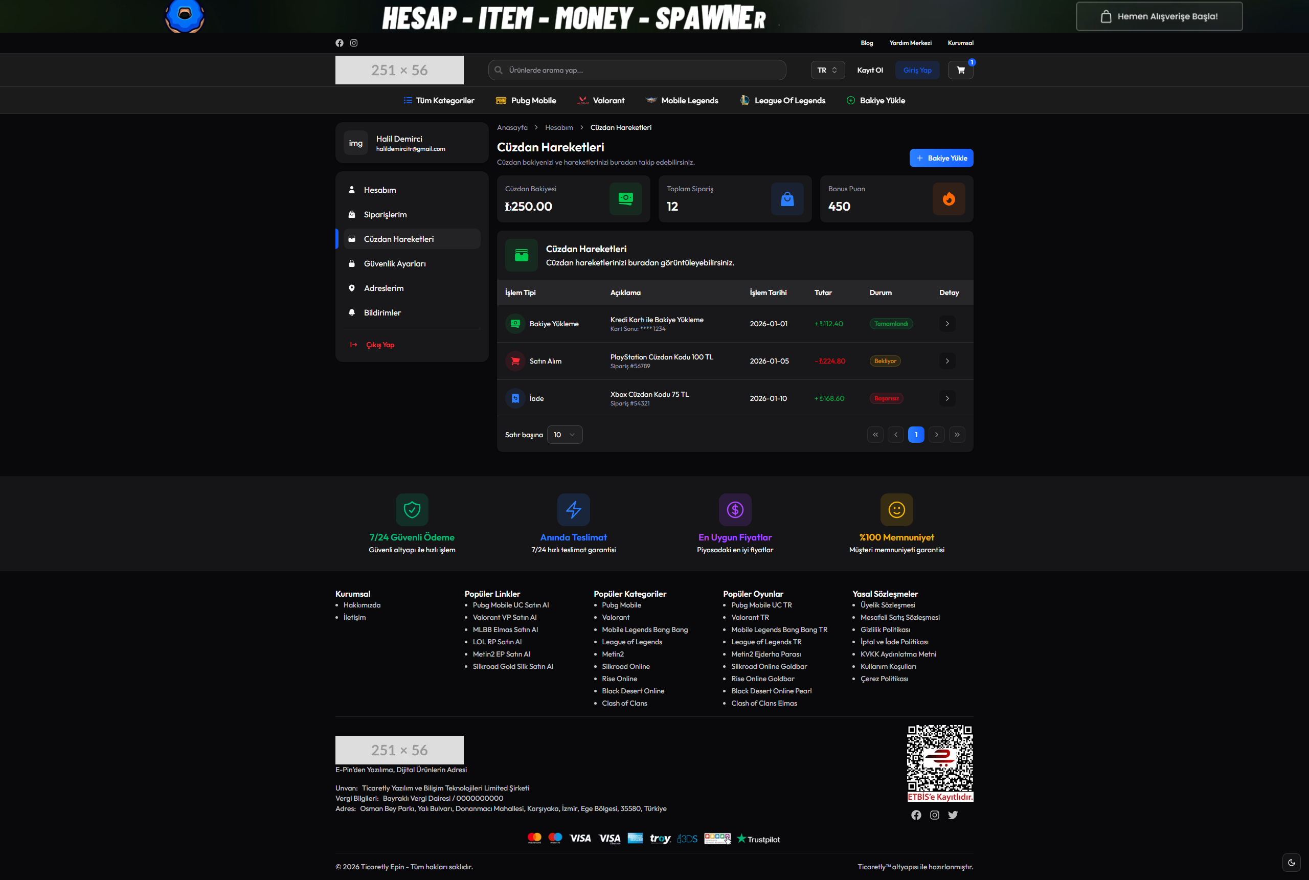 Ticaretly Epin | Dijital Ürün Satış Altyapısı küçük görsel 2