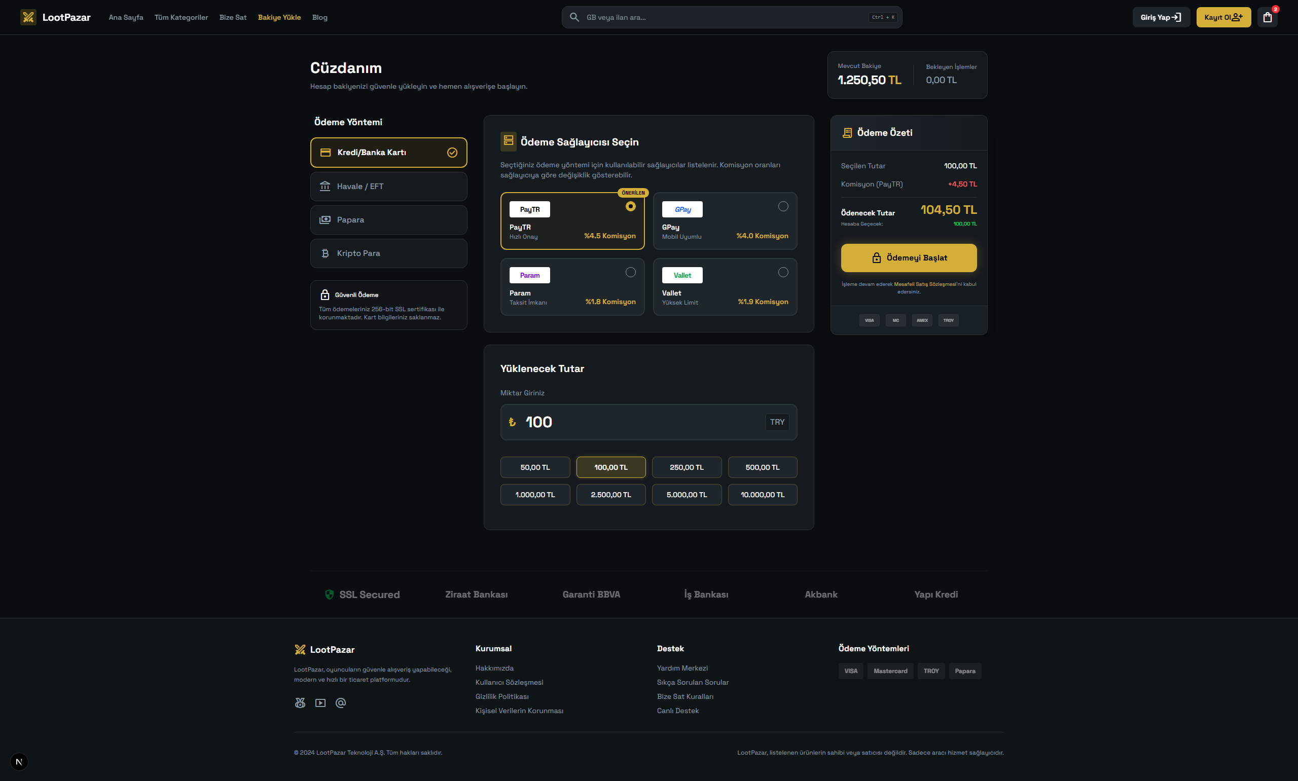 LootPazar | GoldBar & Oyun İçi Para Satış Altyapısı küçük görsel 2