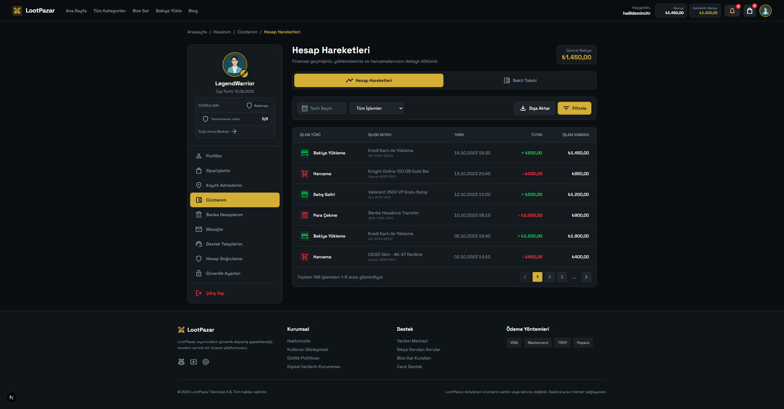 LootPazar | GoldBar & Oyun İçi Para Satış Altyapısı küçük görsel 3