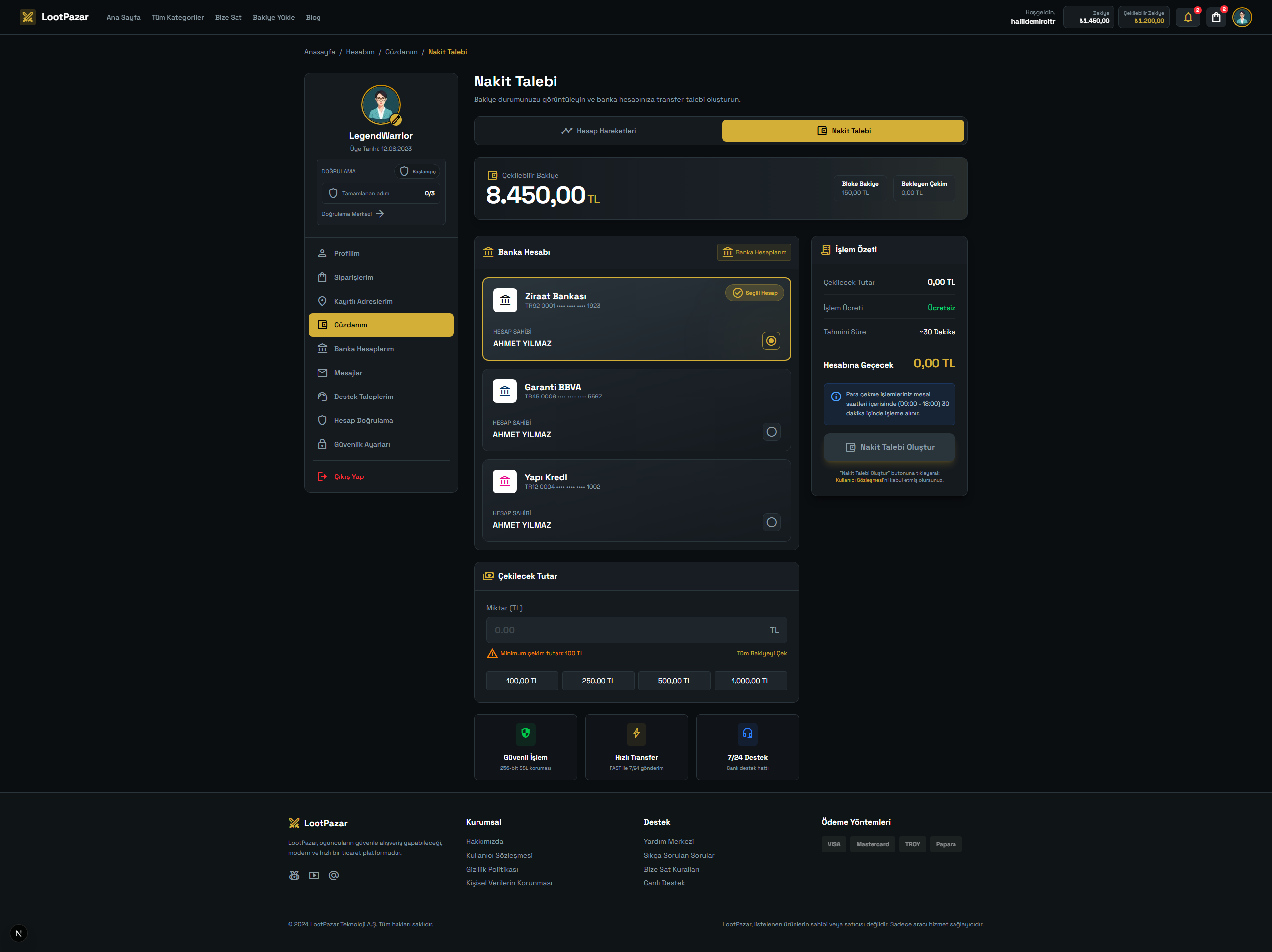 LootPazar | GoldBar & Oyun İçi Para Satış Altyapısı küçük görsel 5