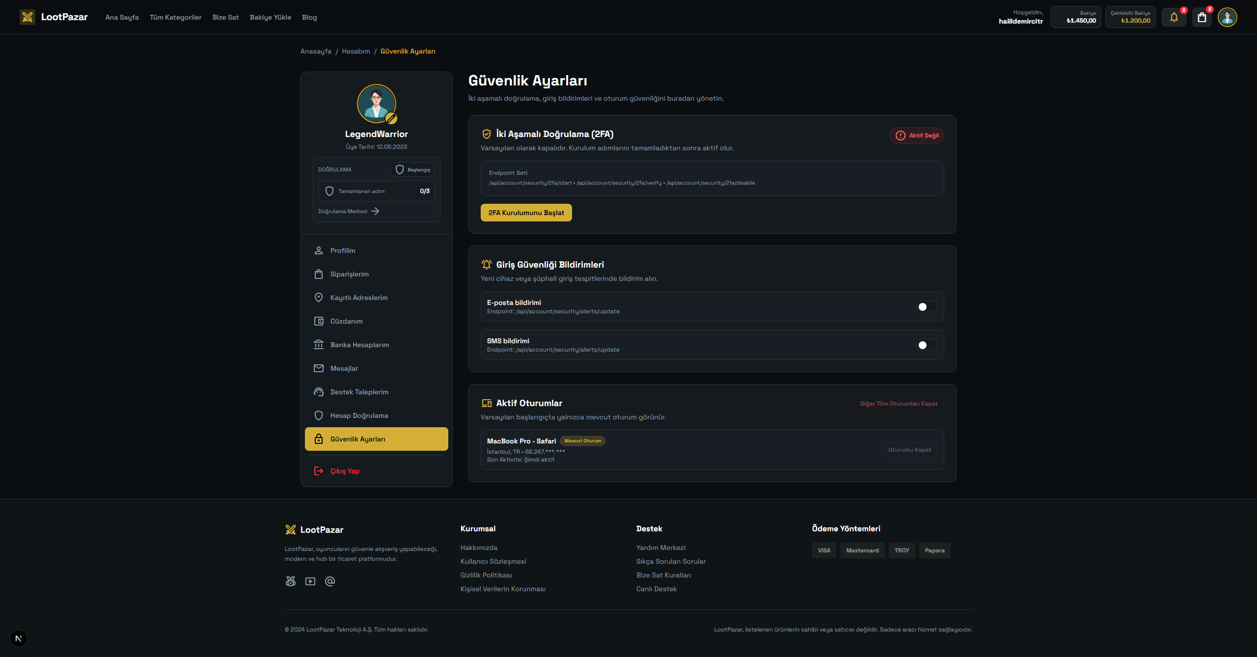 LootPazar | GoldBar & Oyun İçi Para Satış Altyapısı küçük görsel 8