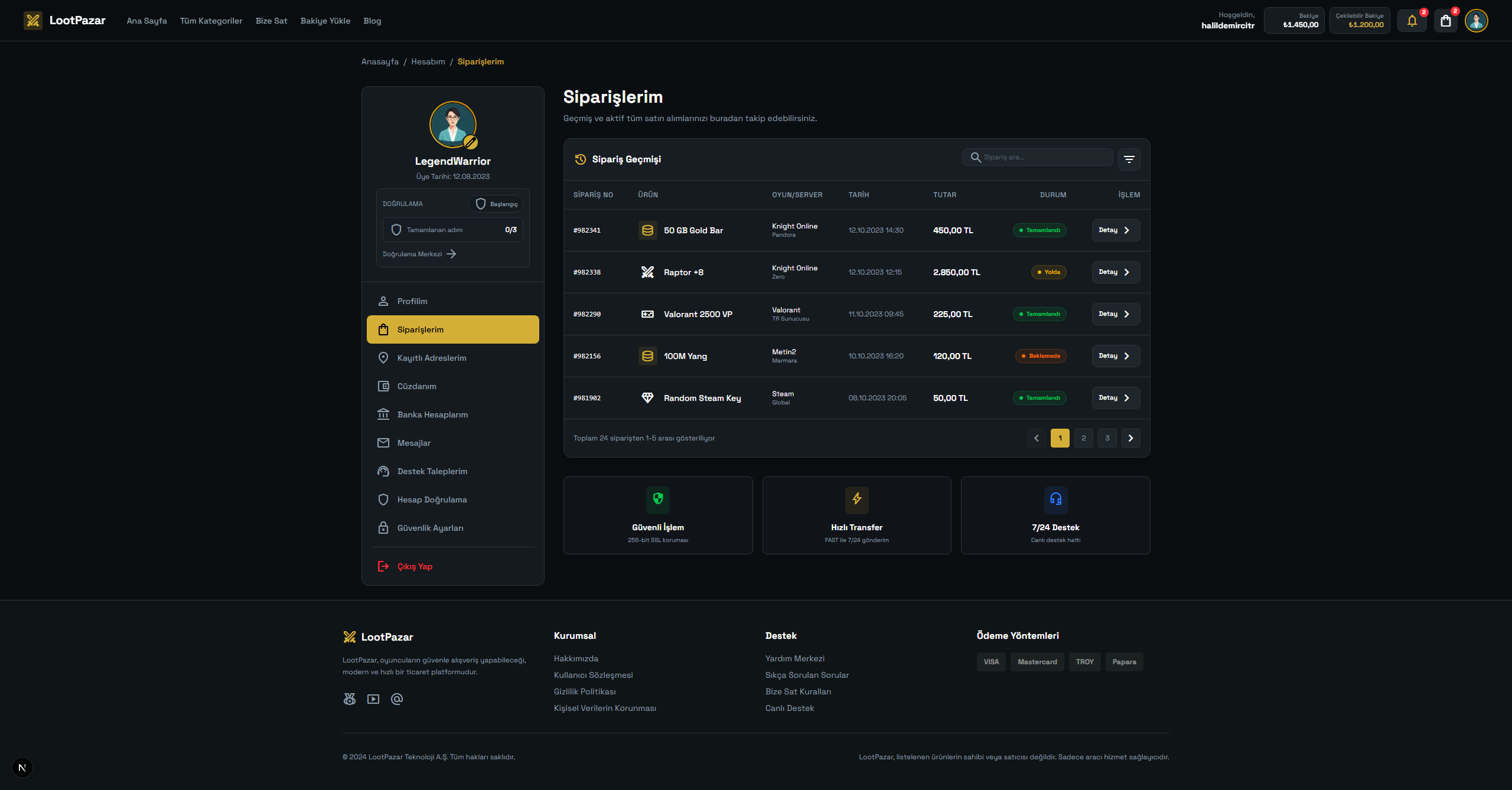 LootPazar | GoldBar & Oyun İçi Para Satış Altyapısı küçük görsel 10